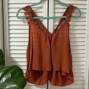 Burnt orange backless crop top! 🧡